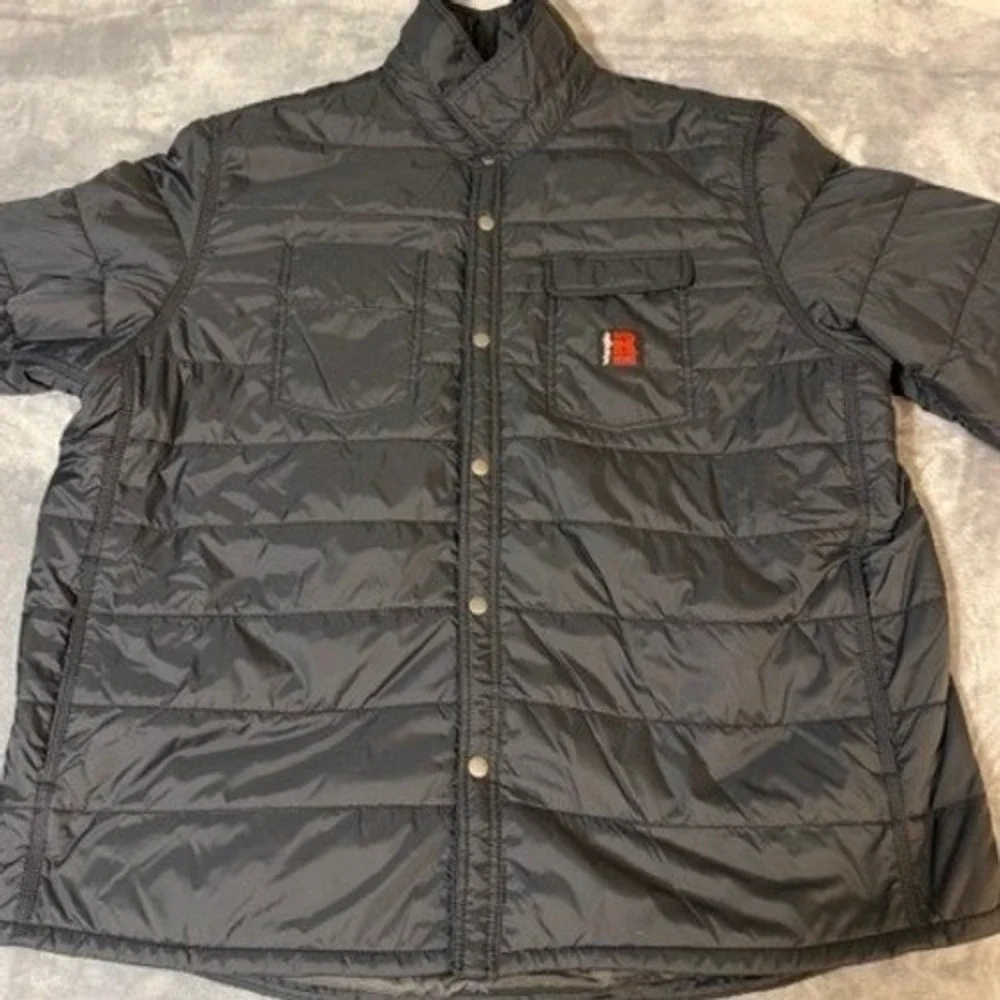 Wrangler RIGGS Workwear Tough Layers Black Quilted Puffer Jacket Mens‎ XXL Snap